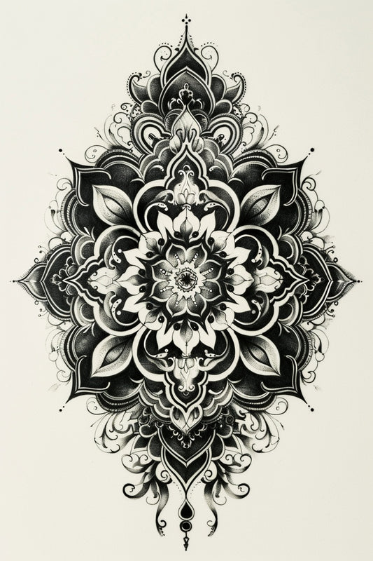Blackwork Tattoo Design - Custom Digital High-Res File